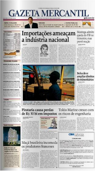 La Gazeta Mercantil dejó hoy de aparecer, pero todavía hay esperanzas.